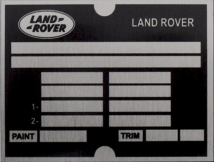 VINPLATES Replacement vehicle identification number